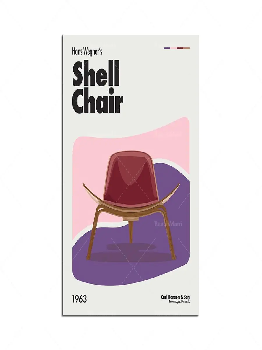 Modern Chair Art Print  Wassily Shell Poltrona Egg Panton Chairs  Scandinavian Danish Design Wall Decor Poster