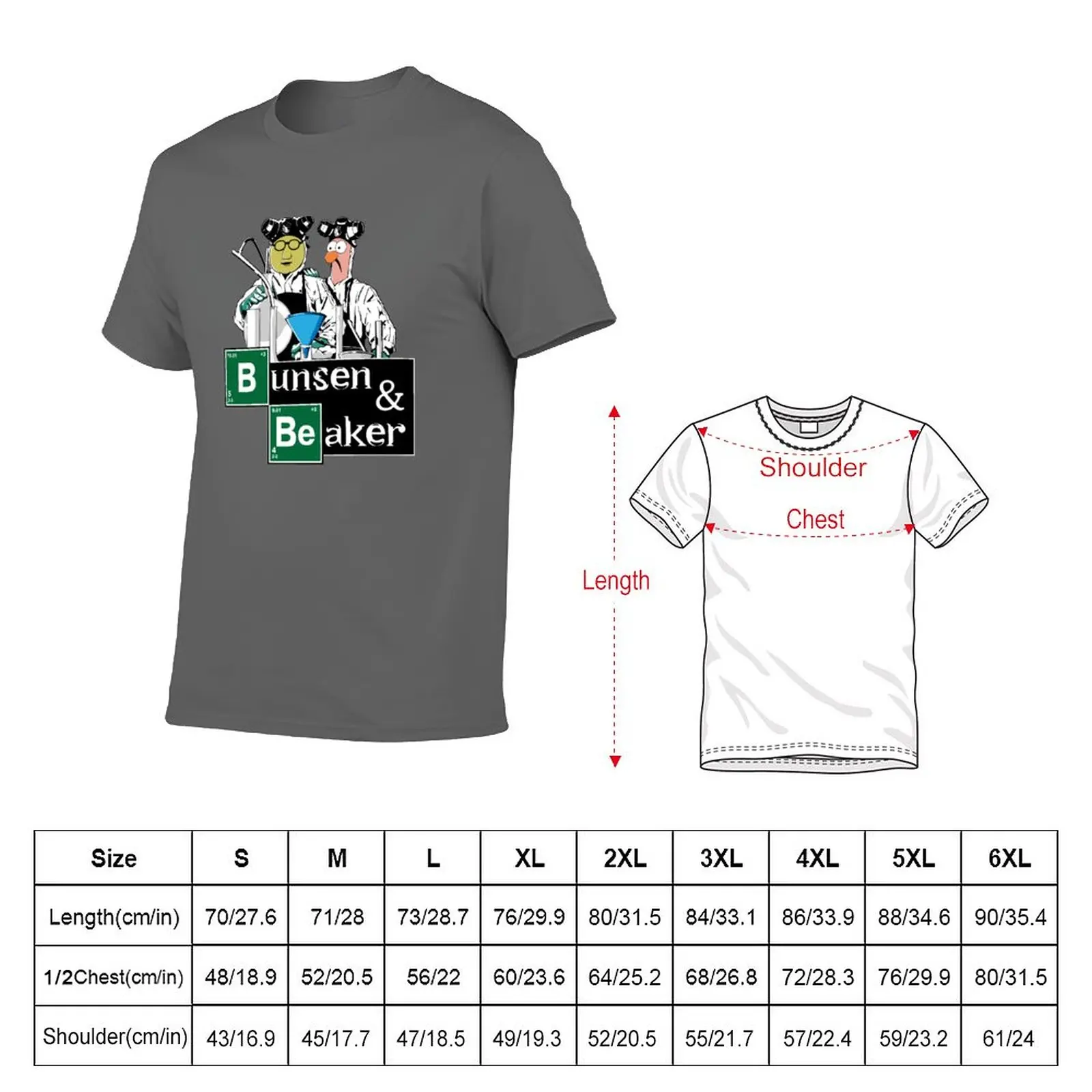 Bunsen & Beaker T-Shirt blacks sports fans oversizeds blanks t shirts for men cotton