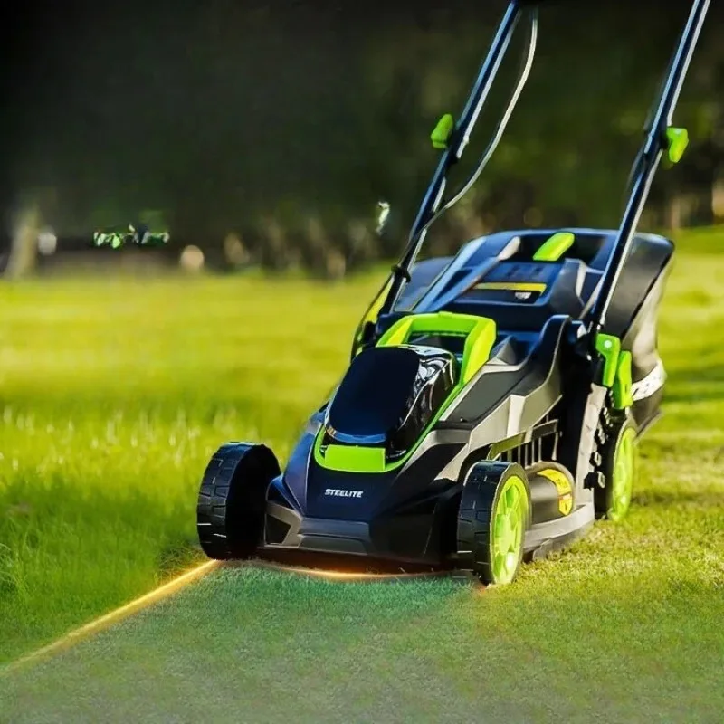 

Lawn mower rechargeable high-power lithium battery lawn mower hand-pushed household weeding and trimming tool