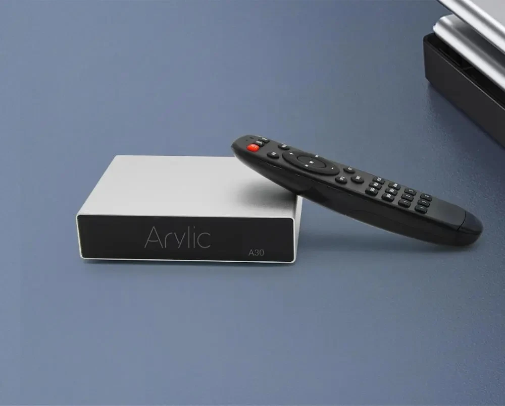 مكبر صوت بجهاز تحكم عن بعد من Arylic ، USB ، Aux In ، التقيد ، واي فاي ، بلوتوث