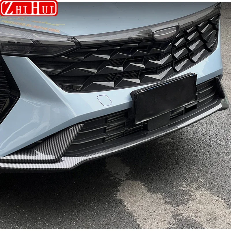 For Geely Cityray 2024 2025 Car Styling Front Bumper Decorative Strip Front Face Wind Knife Body Decoration Sticker Accessories