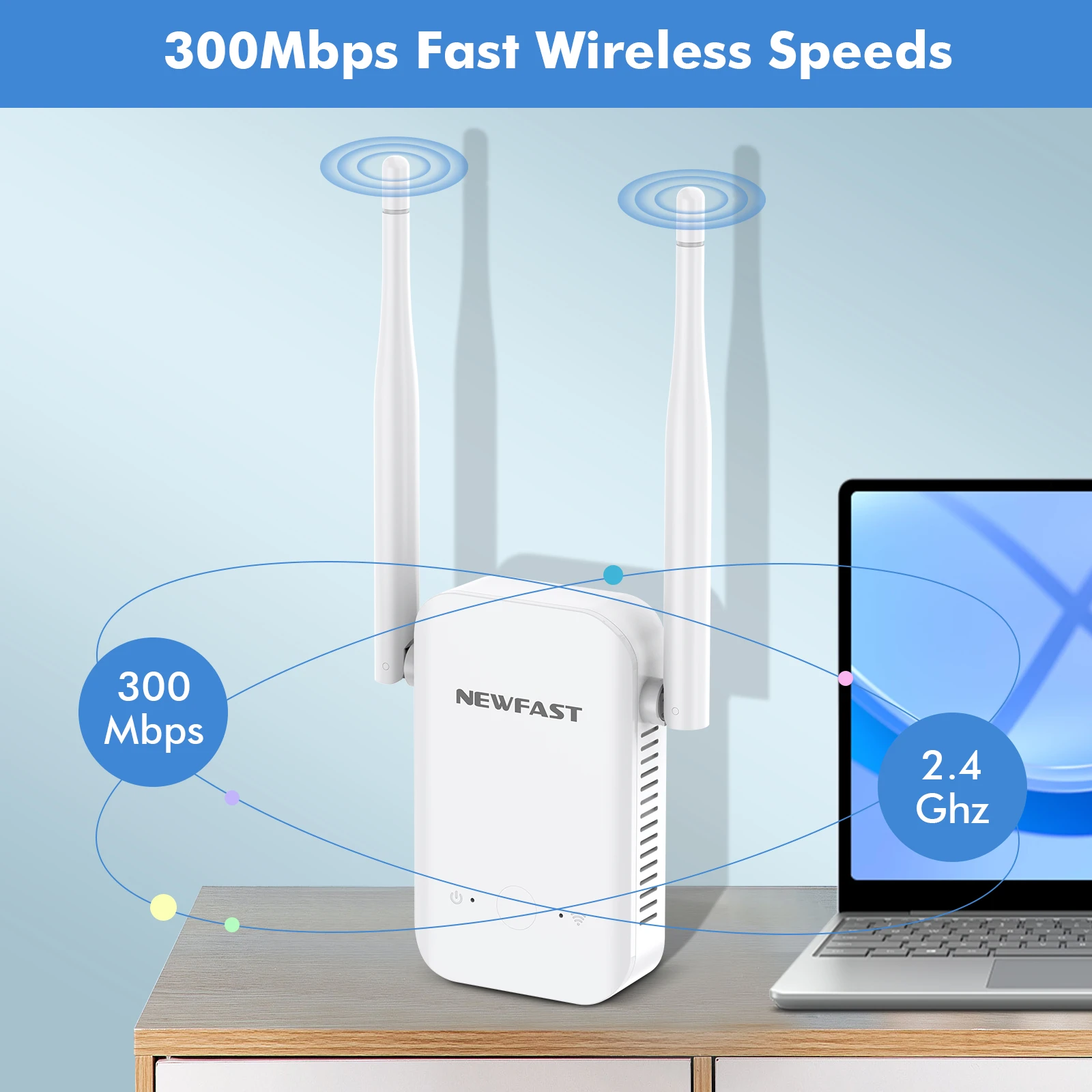 Ripetitore WiFi 300Mbps 2.4G Estensore segnale Wi-Fi 80 ㎡   Roteador Repetidor Amplificatore di portata wireless Amplificador Booster Estensori