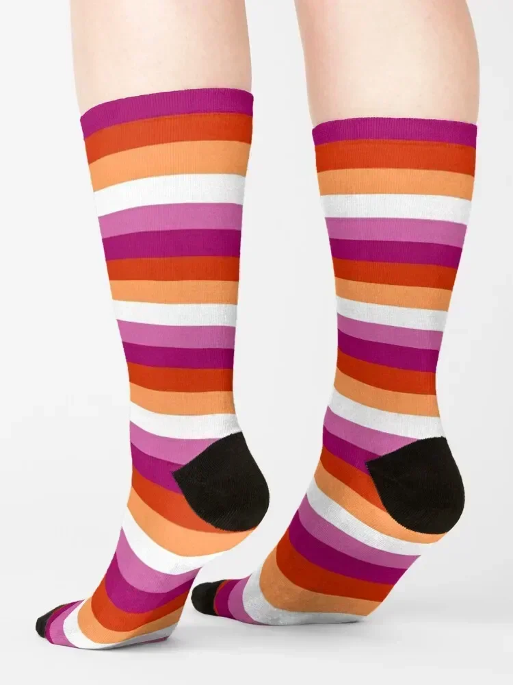Lesbian Flag Socks set christmass gift Sports colored Luxury Woman Socks Men's