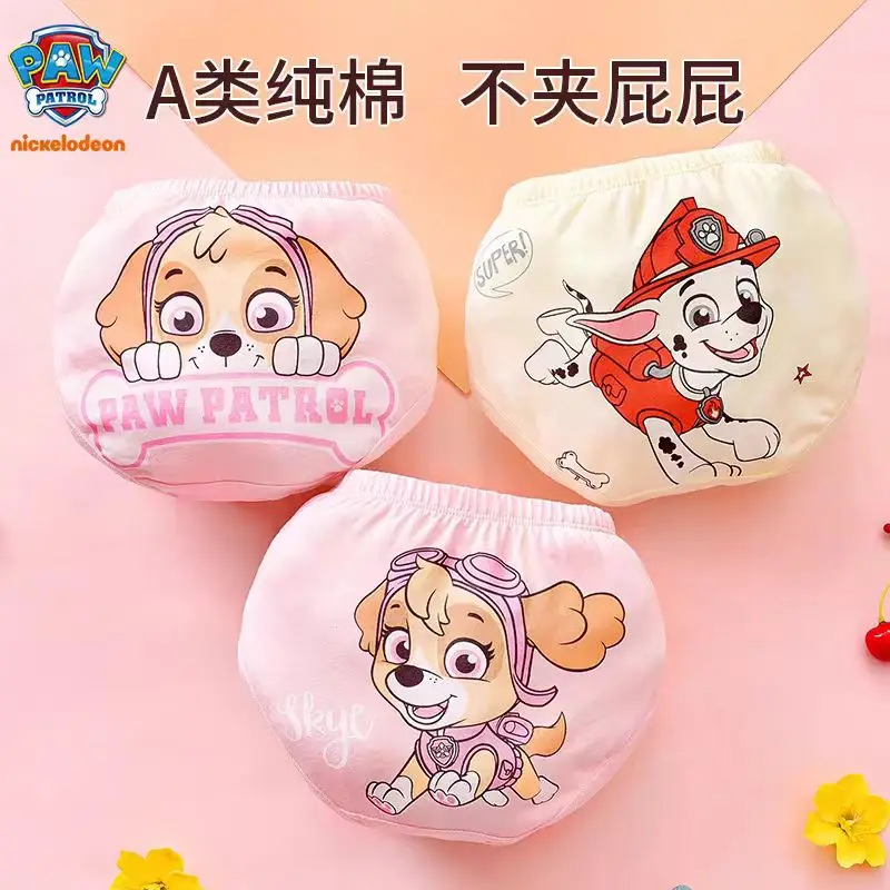 3PCS/SET Original Paw Patrol Baby Triangle Underwear Cotton children's underpants boys & girls bread pants Kids briefs Age 2-6T