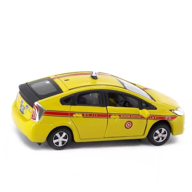 Tiny 1:64 Pri-us Nihonkotsu Taxi NO.8 Alloy Simulation Model Car