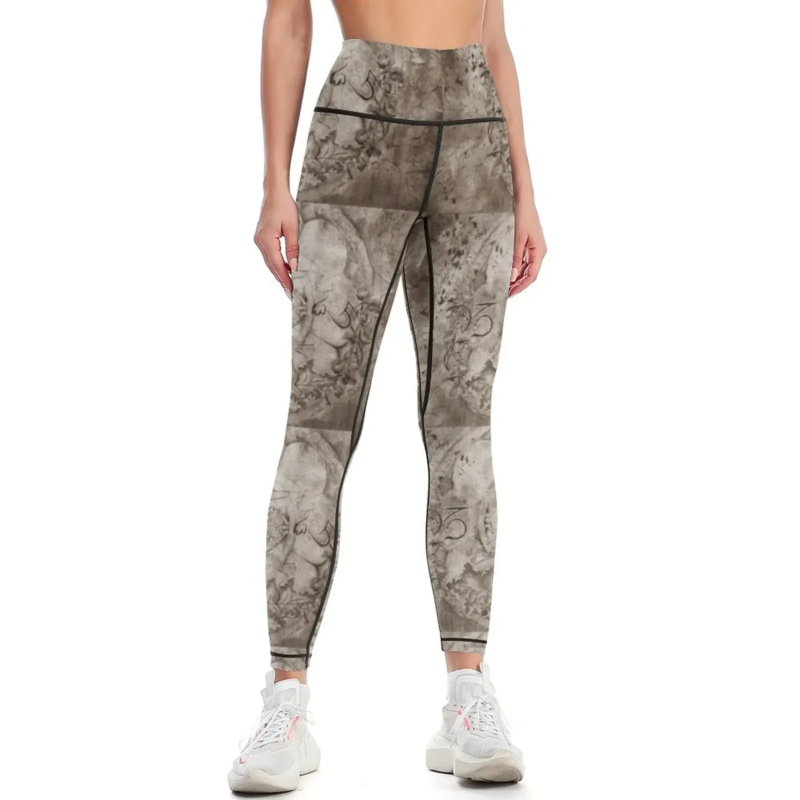 

OM AH HUM (sepia) Leggings Women's sports pants fitness set gym gym wear exercise clothing for Womens Leggings