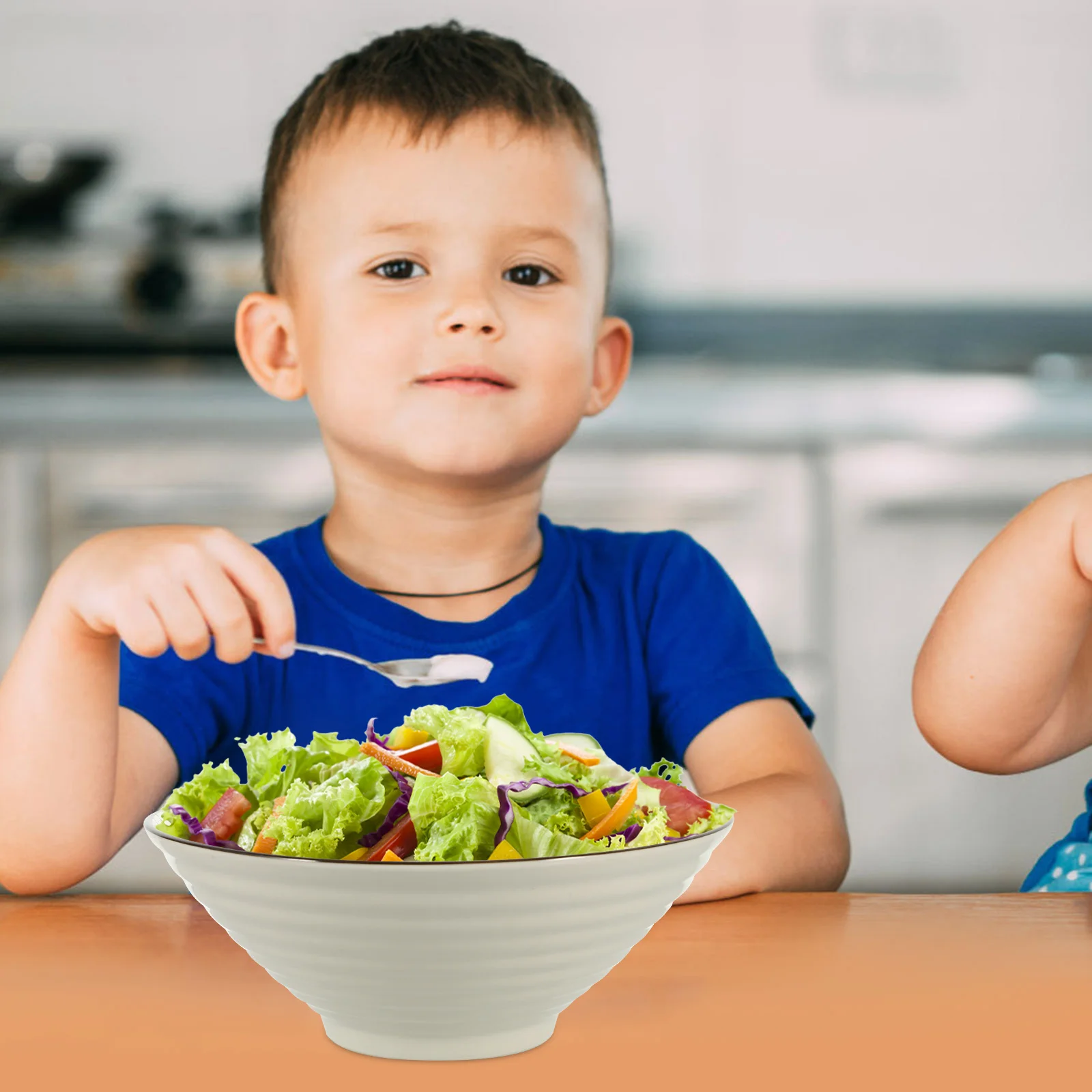 

Elegant Japanese Style Ceramic Appetizer Serving Bowl 8 Inch Large Capacity Soup Salad Noodles Kitchen Tableware