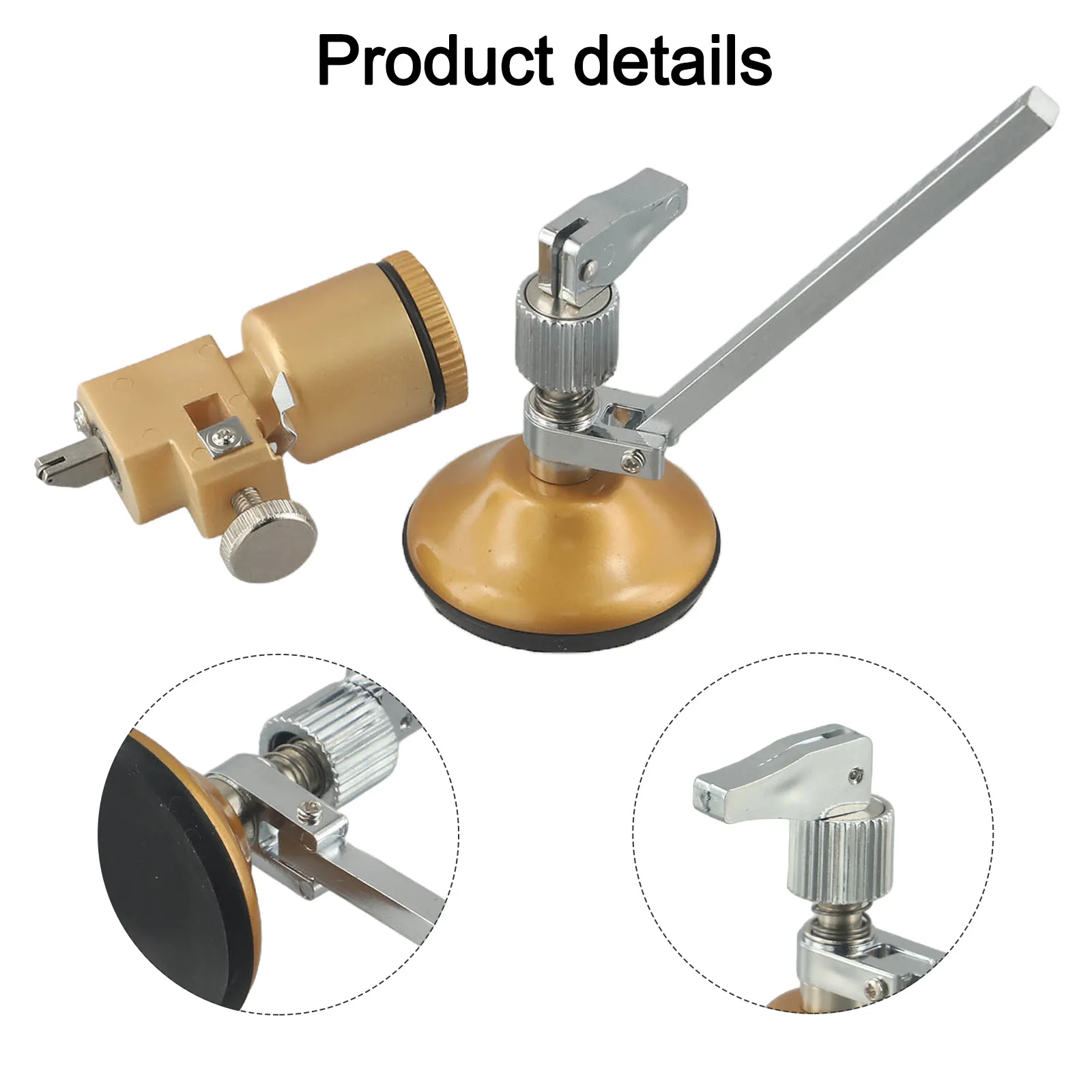 Glass Cutter Sucker Circular Glass Cutter Ruler Rod Diameter 10mm Strong Suction Cup Use With Cutting Oil Clear Scales