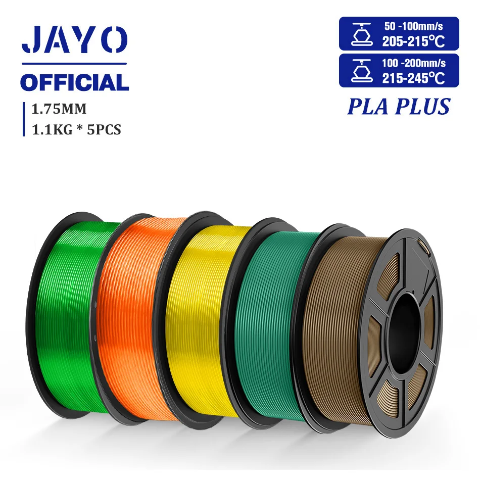 JAYO PLA plus 1.75mm PLA + 3D Printer Filament Netjes Wond 3D Filament PLA Voor FDM 3D Printer Macarone kleur Materialen - afbeelding 1