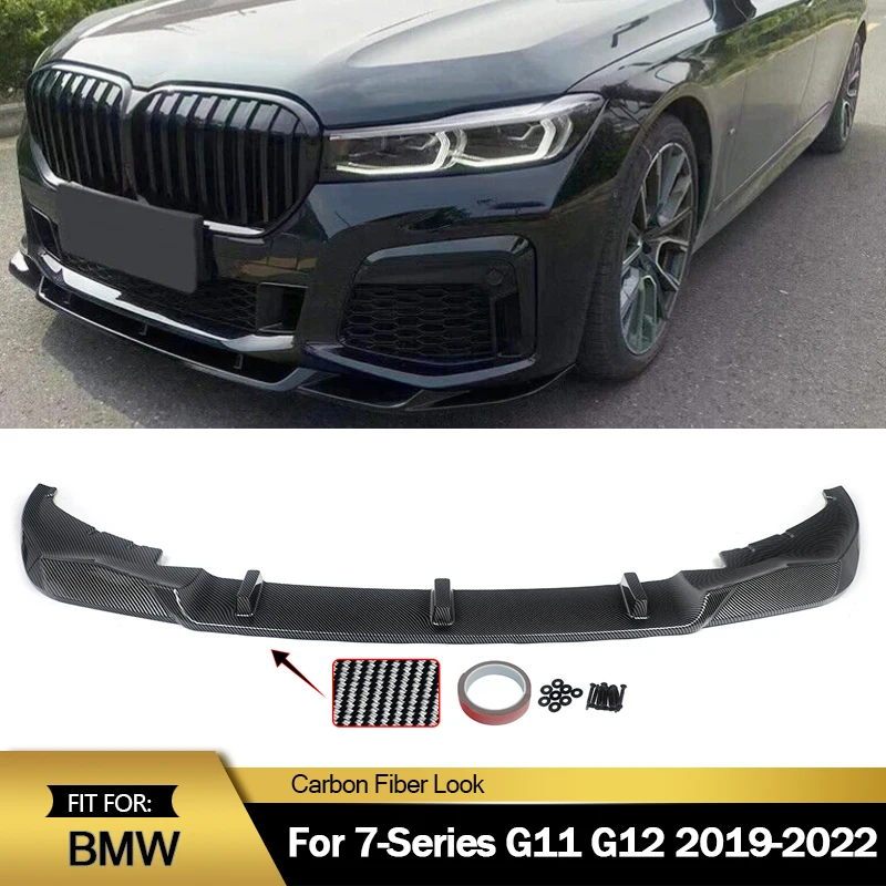 For 2019-2022 BMW G11 G12 740i 750i M760i M Sport Carbon Look Front Lip Splitter