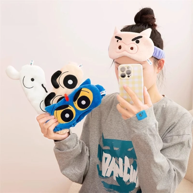 

Cartoon Crayon Shin-chan Plush Eye Mask Soft Buriburizaemon‌‌ Nap Rest Blackout Sleep Eye Mask Christmas Gift for Friends