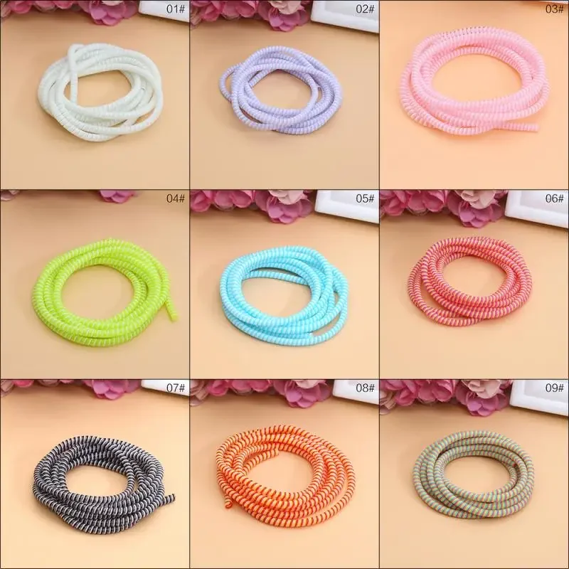 Cable Winder Wire Case Data Line Protection Spring Rope Twine Wire Cable Protector For Xaiomi IPhone Android USB Cable Cover