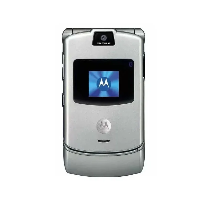 Brand new original refurbished Motorola RAZR V3 90% unlocked flip Bluetooth mobile phone GSM 850/900/1800/1900 mobile phone