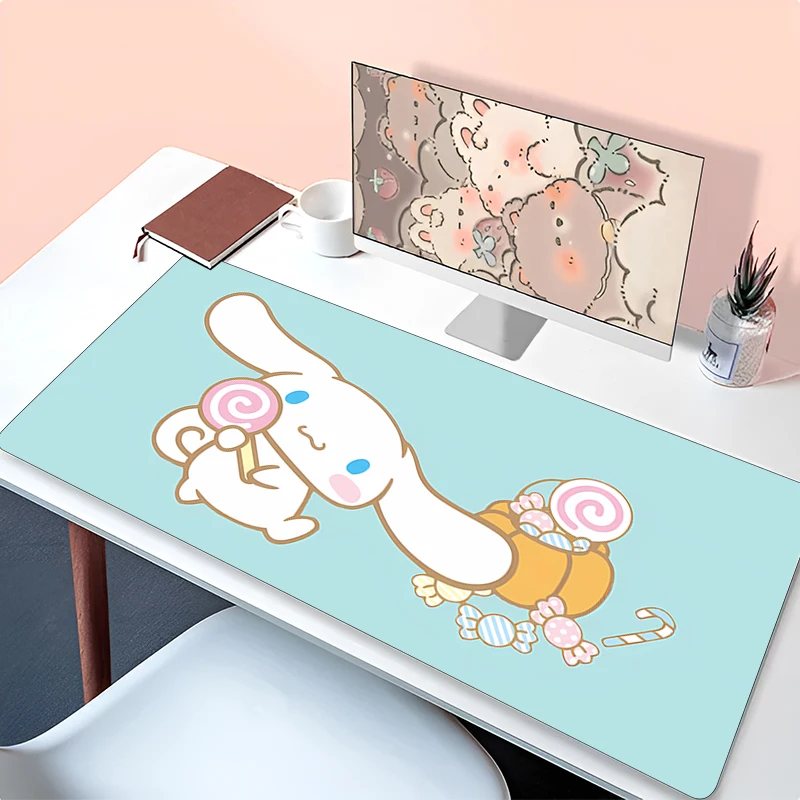 

Коврик для мыши C-cinnamoroll резиновый стол большой геймер xxl настольный коврик компьютерная клавиатура игровые аксессуары ковер 900x400 коврик для мыши