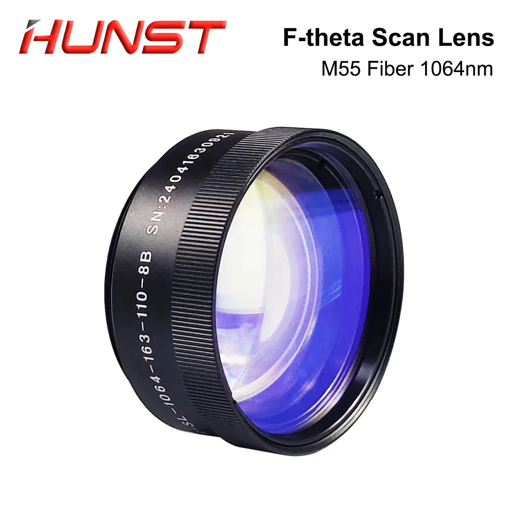 HUNST F-theta Scan Lens Thread M55 1064nm Galvo System for 1064nm YAG Optical Fiber Laser Marking Machine Parts