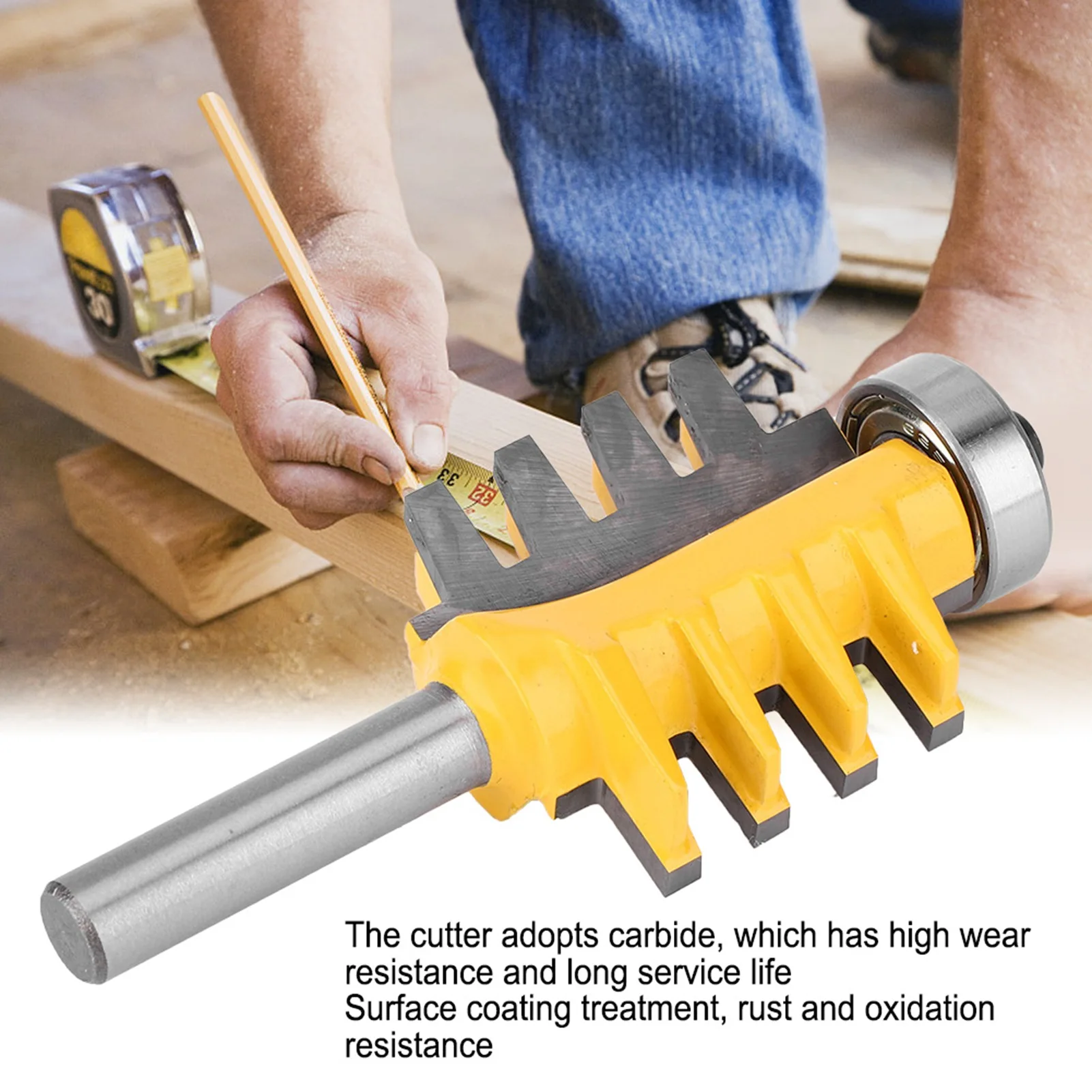 8mm Shank Finger Joint Router บิตแกะสลักเครื่องตัดไม้ Finger Joint Router บิตเครื่องตัด Router Bit