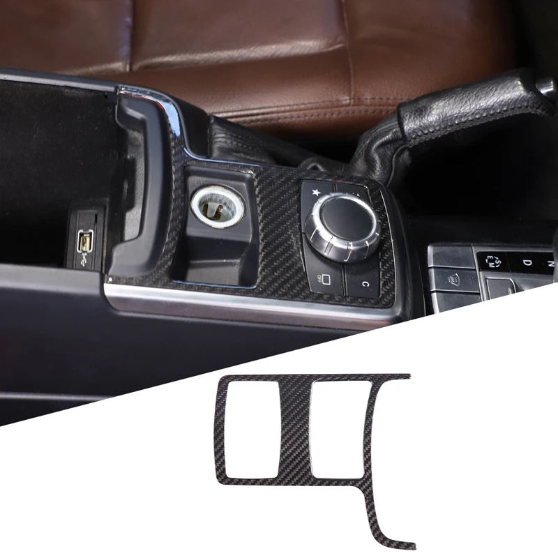 

Наклейка на рамку кнопки переключения режимов, наклейка на панель управления консолью, наклейка из настоящего углеродного волокна для Mercedes-Benz G Class W463 2012-2018 LHD