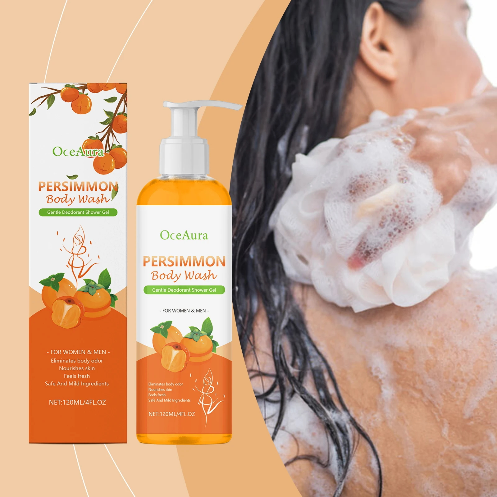Nourishing Body Wash,Gentle Cleansing Formula, Refreshing Oil Control,Hydrating Moisturizing Daily Shower Gel for All Skin Types