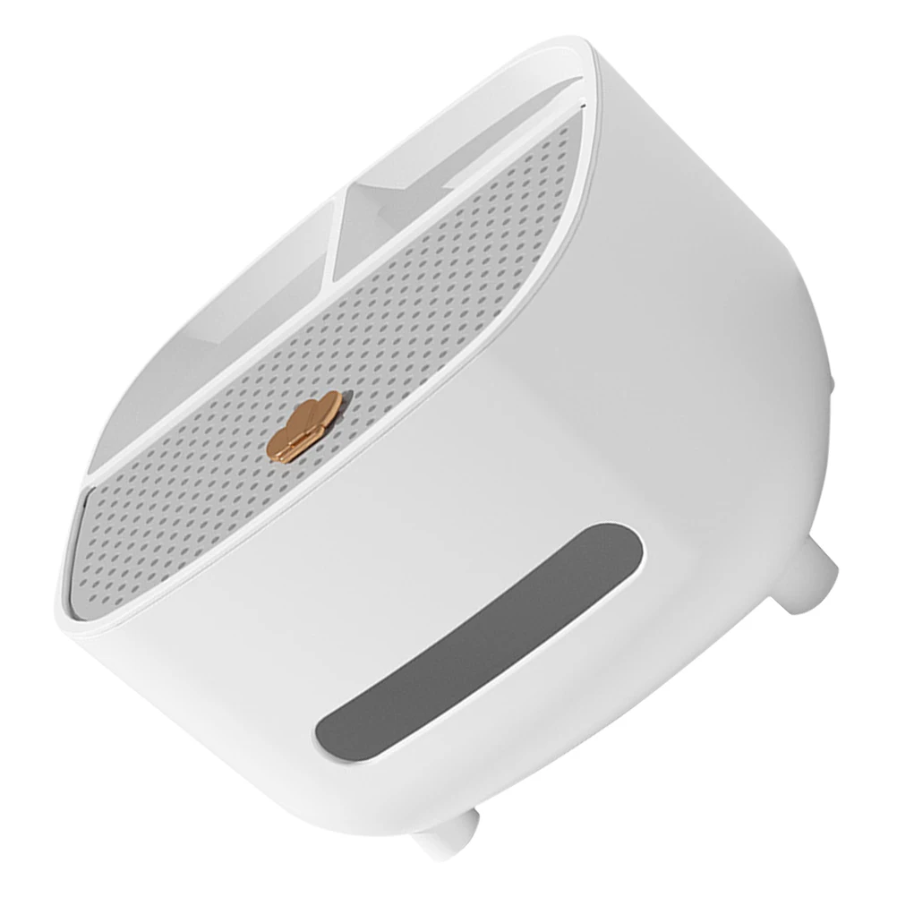 

Remote Control ganizer Tissue Box Holder Compact ABS Plastic Storage Case for Home Office Desk Bedroom Living Room