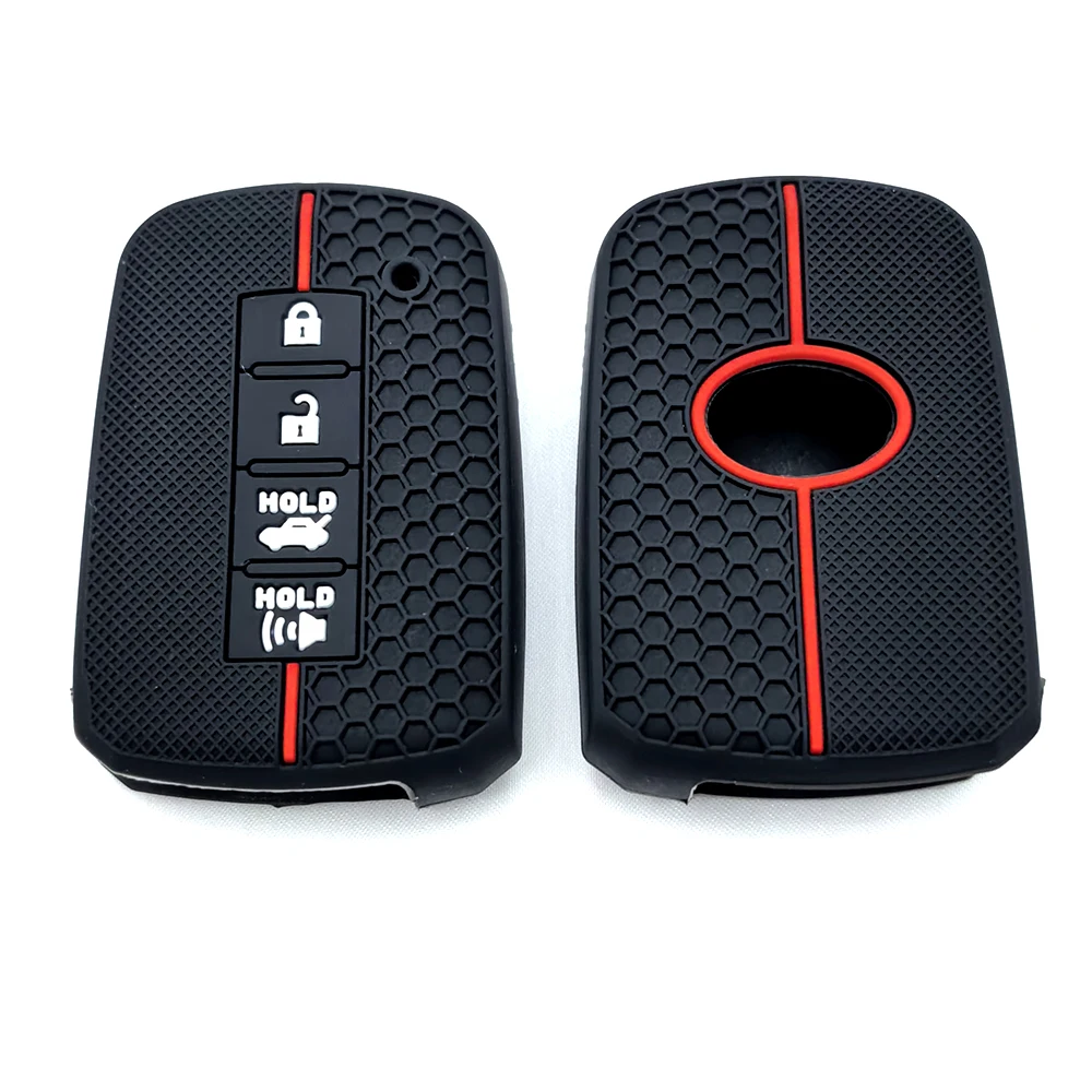 For Toyota Highlander RAV4 Camry Avalon Corolla 2016 2017 Silicone Car Remote Fob Case Protector Keychain Rubber Key Cover Shell