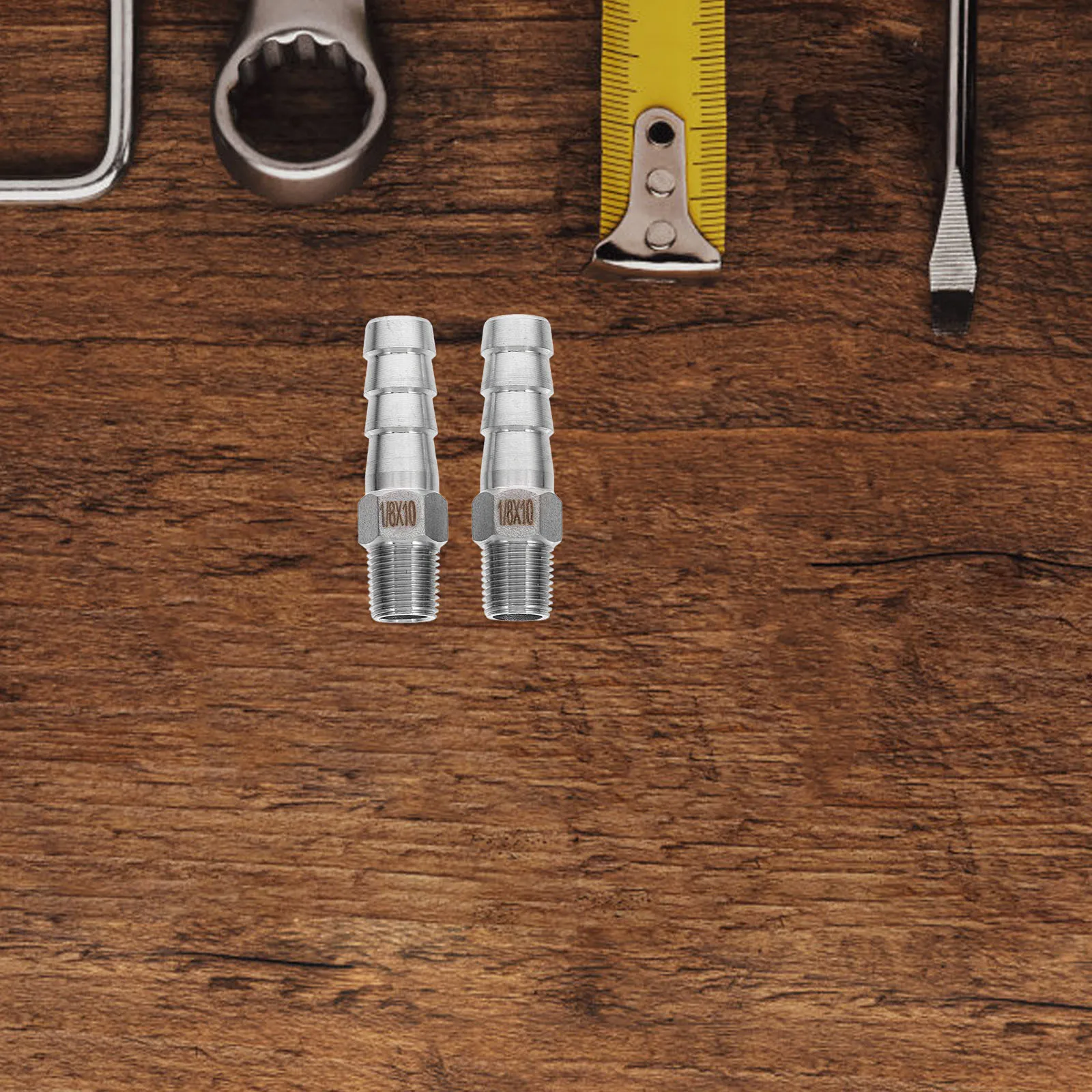 

2 шт., фитинги для шланга из нержавеющей стали, 10 мм, штуцер Npt, наружная резьба для подключения воздуха, воды, газовой трубы, сантехнический разъем