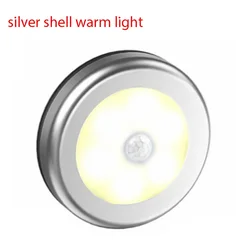 Night Light Motion Sensor Lamp 6 Led Lights Intelligent Body Sensor Wall Lamp  Battery Power for Home Bedroom Stairs Decoration