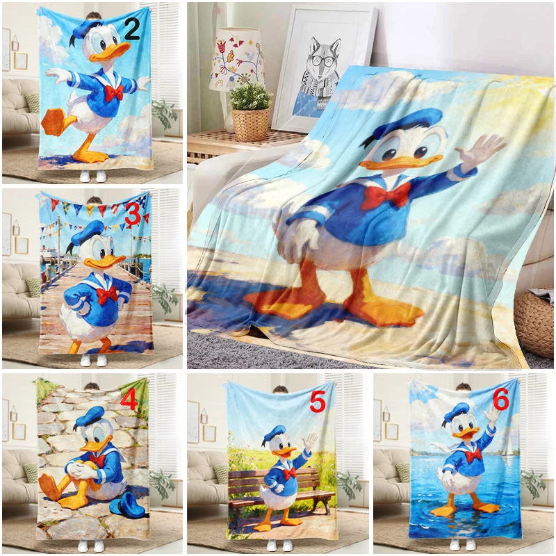 

Плед с рисунком Дональда Дака от Диснея, мягкий фланелевый плед, покрывало для дивана и кровати для детей и взрослых, декор для дома