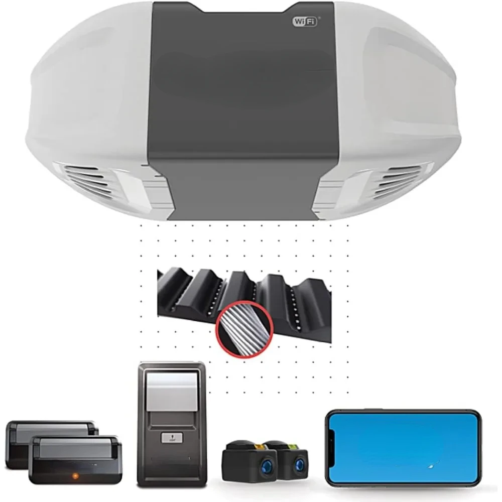 

B2401 Smart Quiet Belt Drive Garage Door Opener, Gray