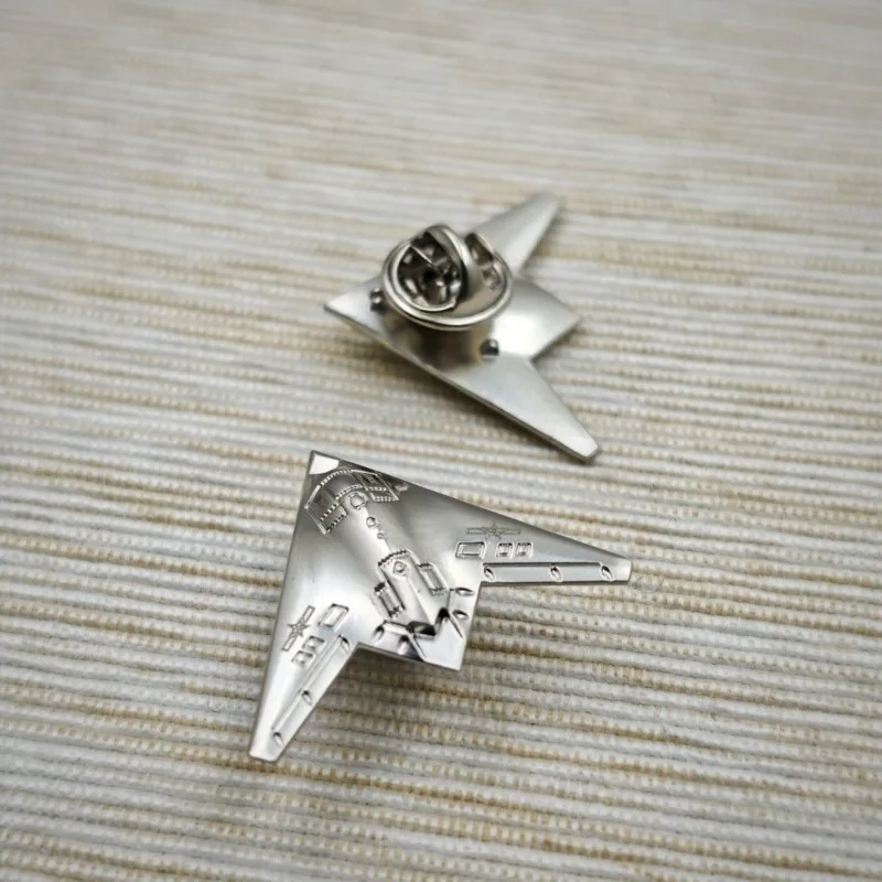 Vintage Metal Stealth Drone Brooch 3D Model Airplane Badge Pin DIY Accessories