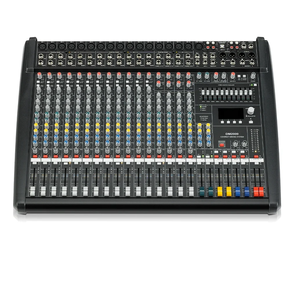 

Biner DM2000 Professional Audio Mixer Portable Interface Digital 20 Channels DJ Mixing Console