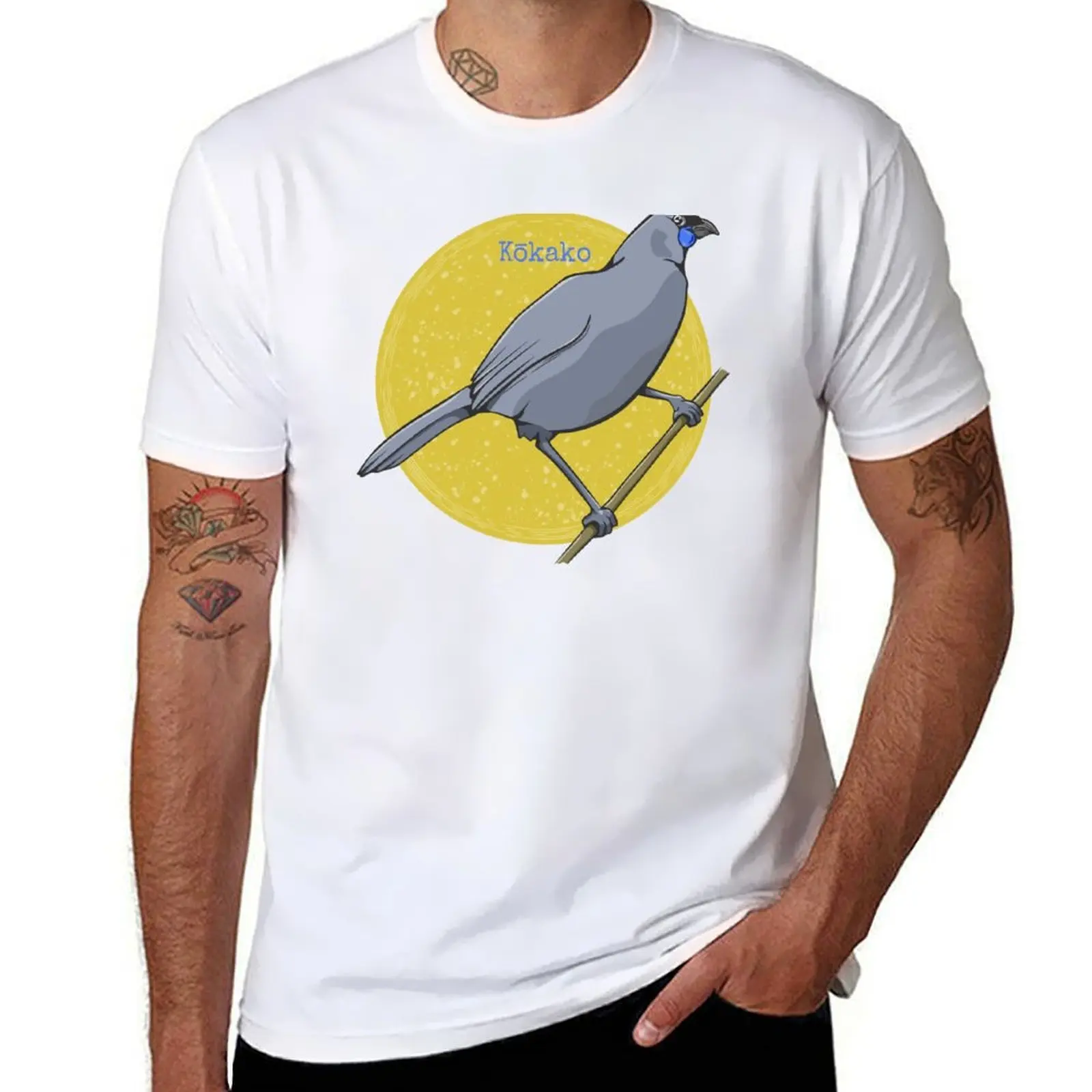 

Kokako New Zealand Bird T-Shirt printed t shirts for man t shirts for man cotton soft T-Shirt