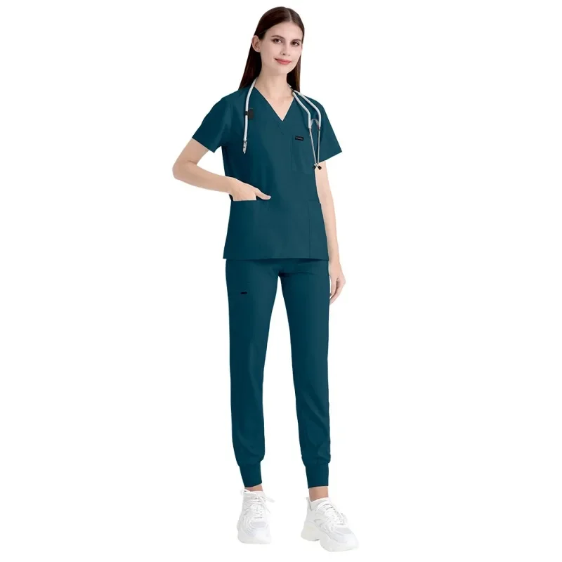 Effen kleur Scrubs broek Lab chirurgische broek Unisex arts en verpleegster uniform werkbroek verpleegkundige accessoires arts