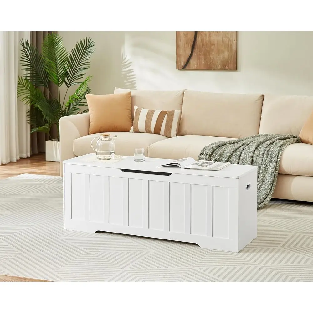 ตู้เก็บของไม้ขนาดใหญ่พิเศษ, ม้านั่งพร้อมบานพับนิรภัย, ที่เก็บรองเท้า, รับน้ำหนักได้ 220 ปอนด์, ประกอบง่าย, ห้องนอน, ห้องนั่งเล่น