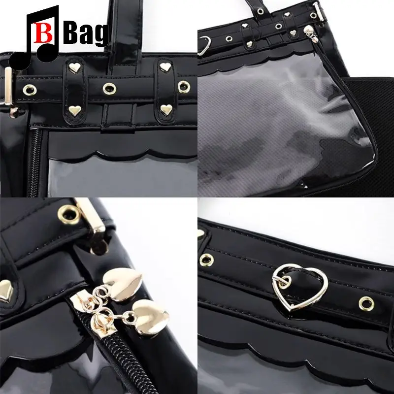 Subculture punk Goth Spice Girl Women handbag Nichichang Harajuku Y2K One shoulder large capacity female Ita Bags Computer bag