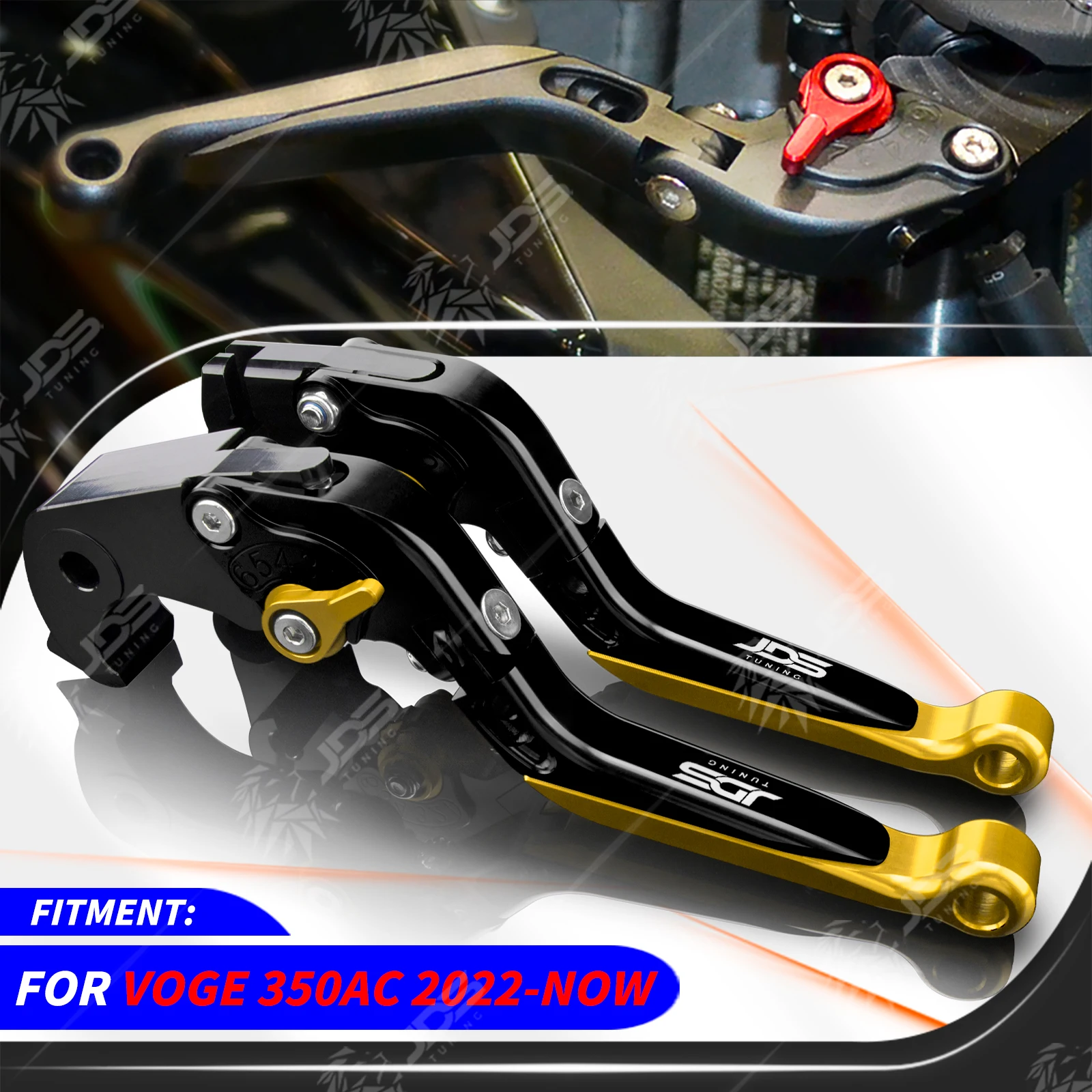 

For VOGE 350AC 2022-NOW Clutch Lever Brake Lever Set Foldable Adjustable Handle Levers Motorcycle Accessories Parts