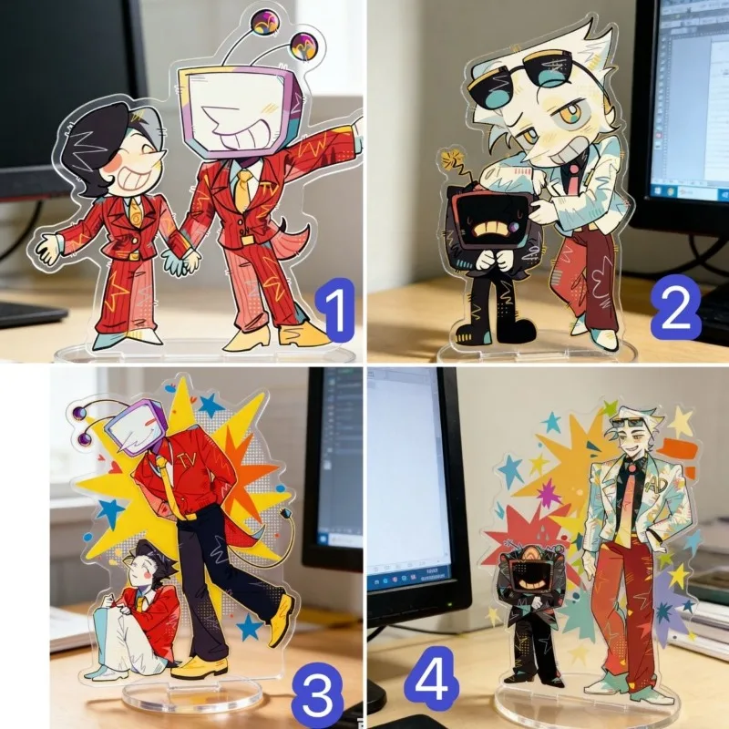 Spamton Tenna Anime Figure Bill Cipher Toy Figures Woman Cosplay Creative Cartoon Action Stand Model Doll Toys Acrylic Gifts