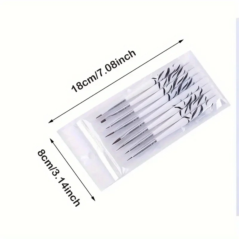 8pcs Multi-Purpose Professional Brush, Nail Brush, Facial Brush, Artist Brush of Different Sizes, Dome Nail Gel Brush