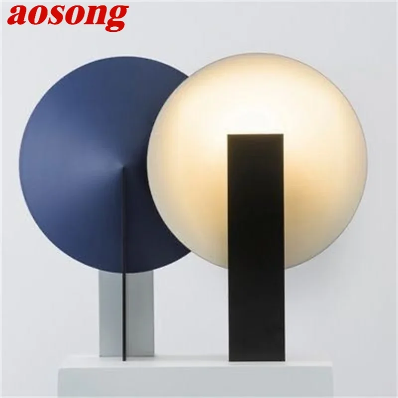 

AOSONG Contemporary Simple Table Lamp LED Colorful Desk Lighting for Home Bedroom Decoration Living Room