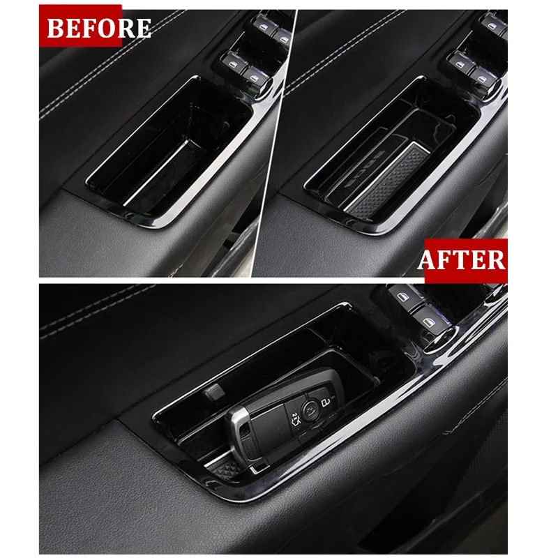 For Ford Edge 2015 2016 2017 2018 2019 2020 Passenger Tray Organizer Grab Handle Storage Box Car Interior Accessories