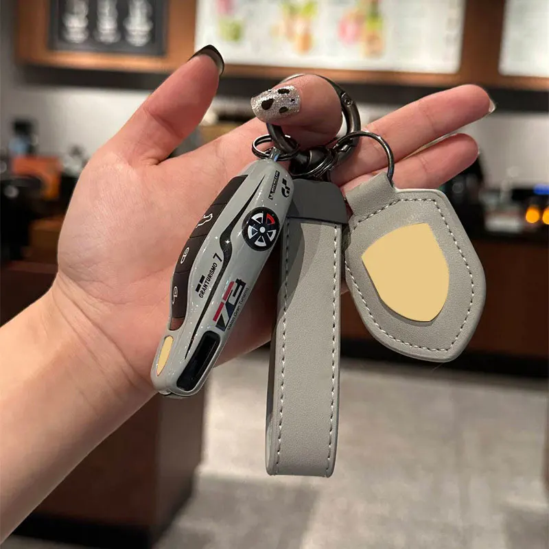 

Car Green Grello Painted Key Case Protective Shell Cover For Porsche Panamera Cayenne Macan 718 Cayman Boxster 911 Taycan 10-25