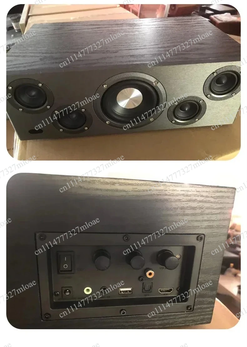 2.1 Channel 5 Horn Wooden Subwoofer 200W High-power Bluetooth Speaker Supporting Fiber Coaxial HDMI Audio AUX Input Soundbox