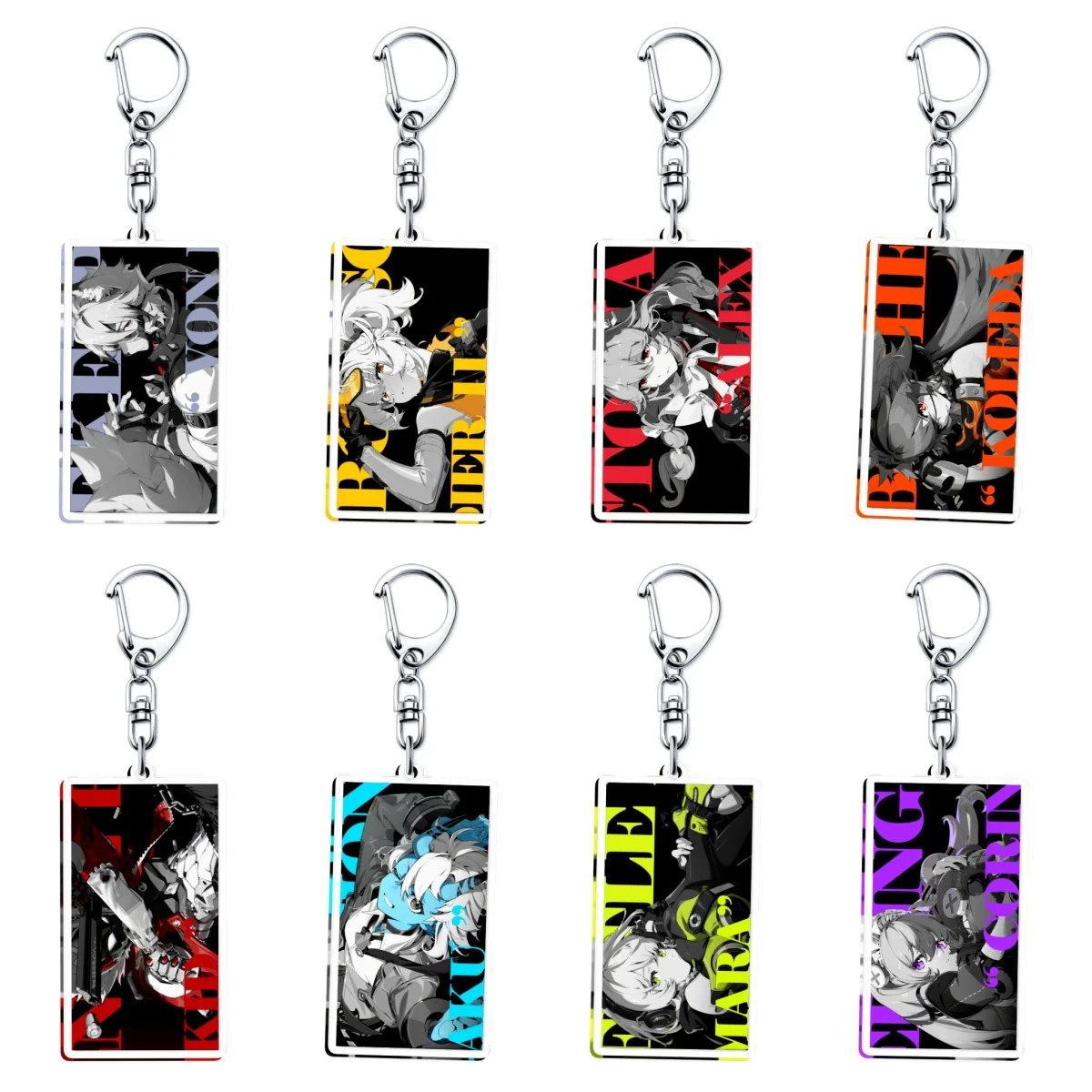 New Hot Game Zenless Zone Zero Nicole Demara Billy Kid Von Lycaon Keychains Pendant Car Key Chain Fans Gift Accessories