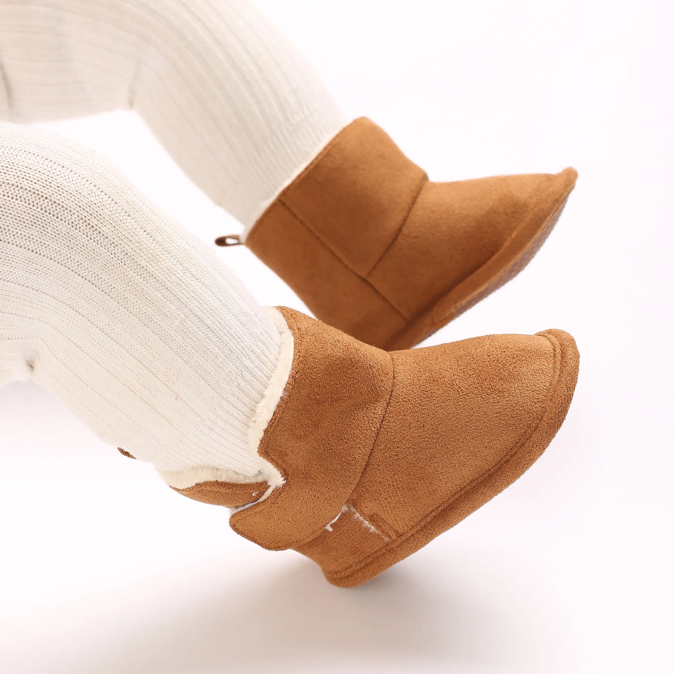 أحذية أطفال من عمر 0 إلى 18 شهرًا شتوية دافئة مبطنة بالصوف ونعل ناعم أحذية الثلوج للأولاد والبنات غير قابلة للانزلاق #6