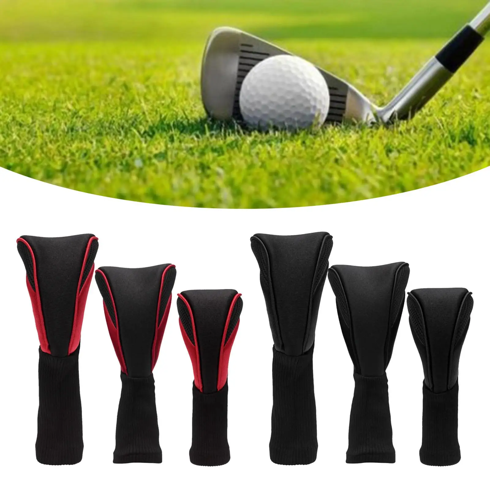 3 stks Golf Club Head Covers Slijtvaste Golf Hybrid Head Cover Dikke Golf Houten Headcovers voor Mannen Vrouwen Golf Training benodigdheden