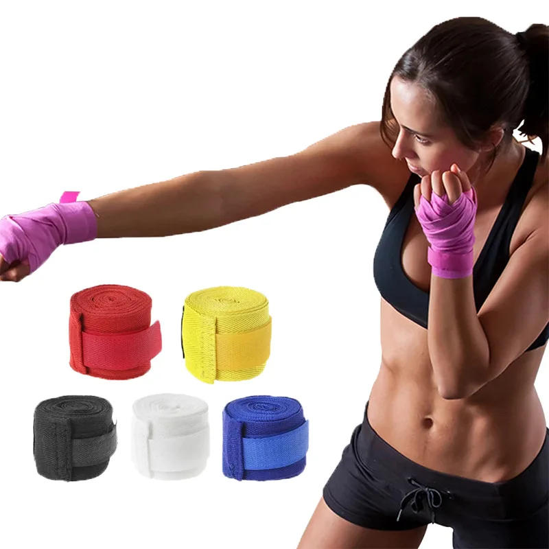Correa deportiva de boxeo de 3m Muay Thai para hombre y mujer, correa de mano Sanda de lucha para adultos, correa elástica de algodón para envolver la mano