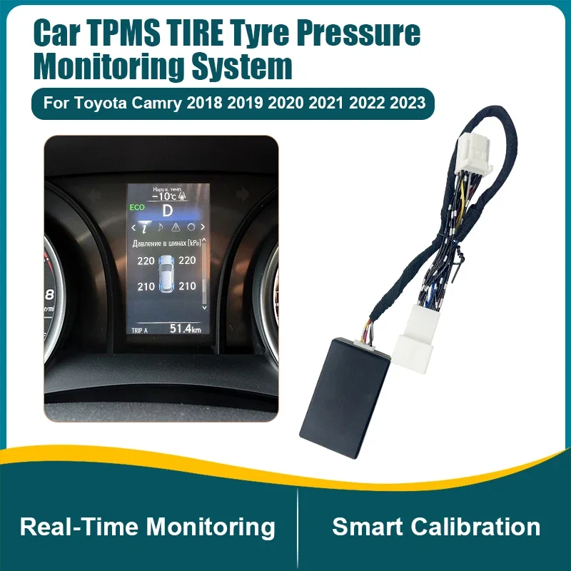 For Toyota Camry 18-23 TPMS Tire Pressure Monitoring System with Digital LCD Display Auto Security Alarm for Enhanced Vehicle