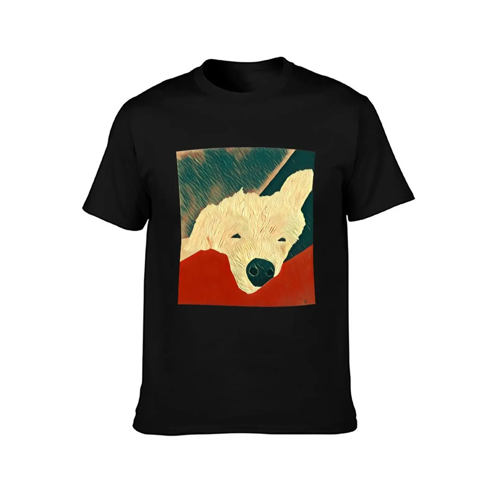 Copy of Rosa Bongo the sleepy white dog - Dreams T-Shirt Summer Casual Cotton Tee Oversized Streetwear Tops Unisex Men Women