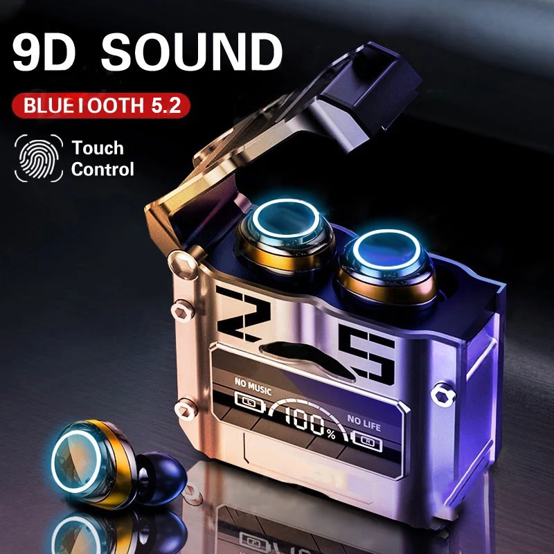 

M25 True Wireless Earbuds 9D Sound Waterproof Headphones TWS In-Ear Earphones LED Display Sports Gaming Headest Built in Mic