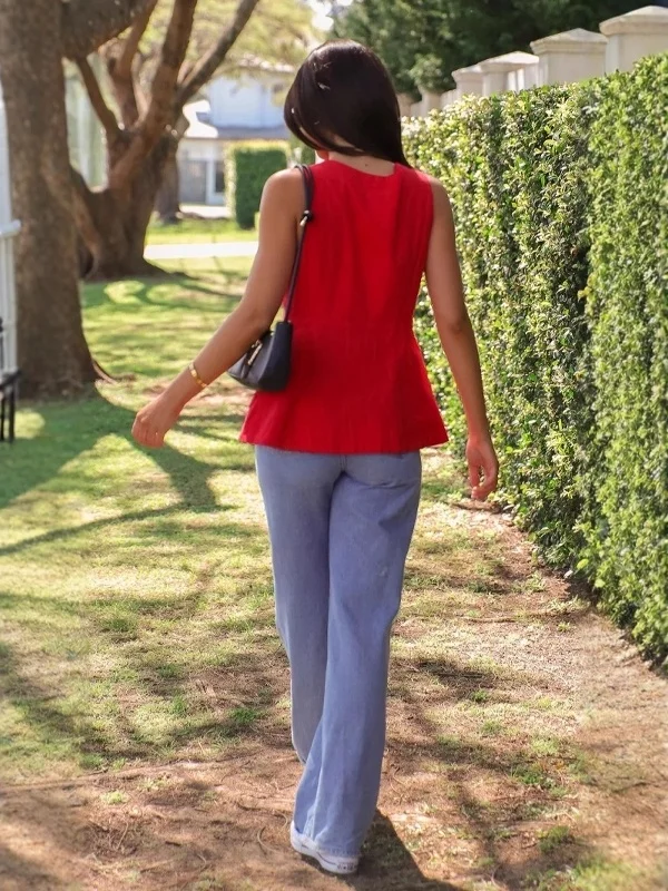 Reine Farbe V-ne Svel Weste Top Damen Faion Sommer irt Slim Fit Traditionelle Chinesische Sle Single Button Verschluss