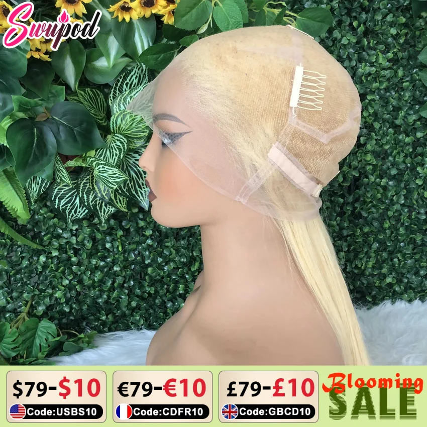 Osso Straight Peruca de Cabelo Humano, HD Full Lace Frontal Perucas, Mel Loira, Brasileira, 13x6, 200 Densidade, Perucas Baratas à Venda, Liquidação, 613